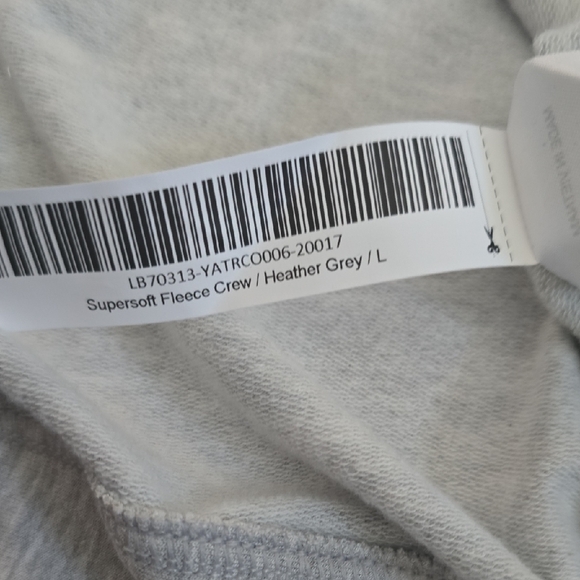 Quince Unisex Supersoft Fleece Crew/heather Light Grey, Size L, NWOT - Picture 5 of 12
